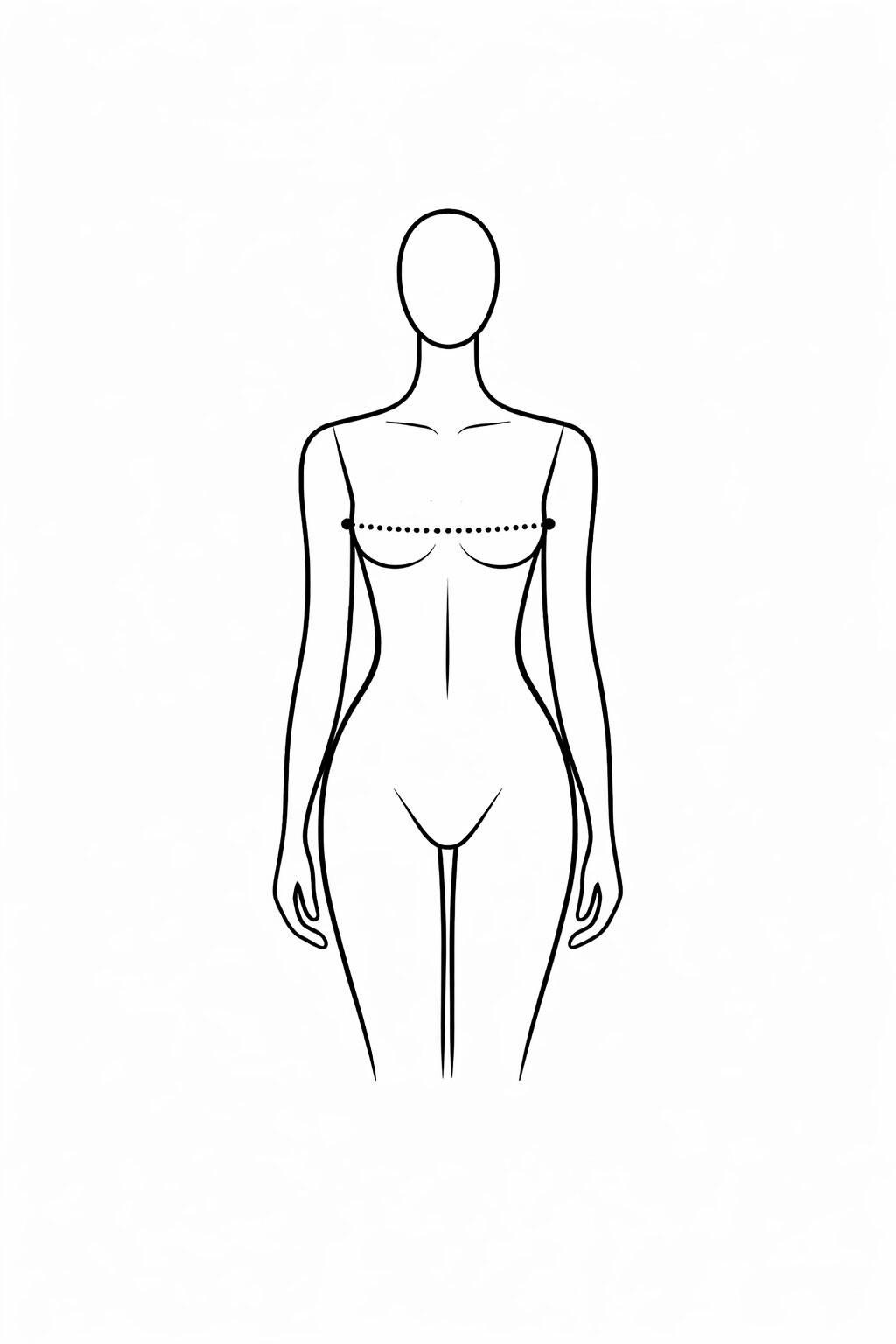 Chest measurement illustration