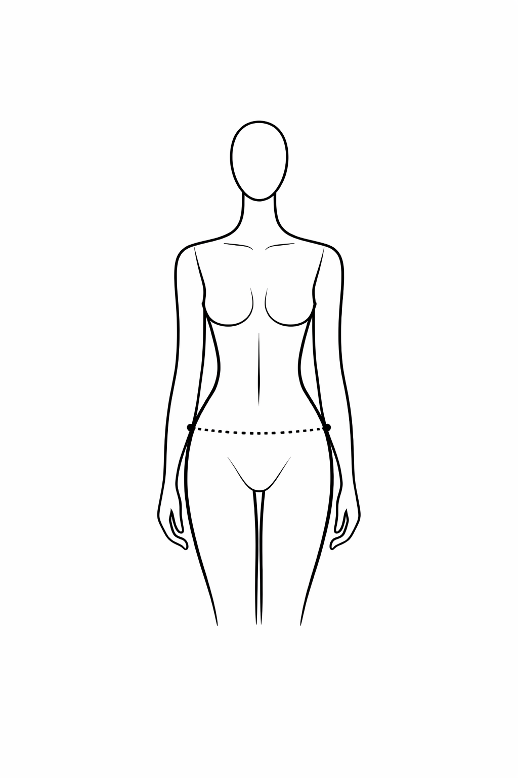 Hip measurement illustration